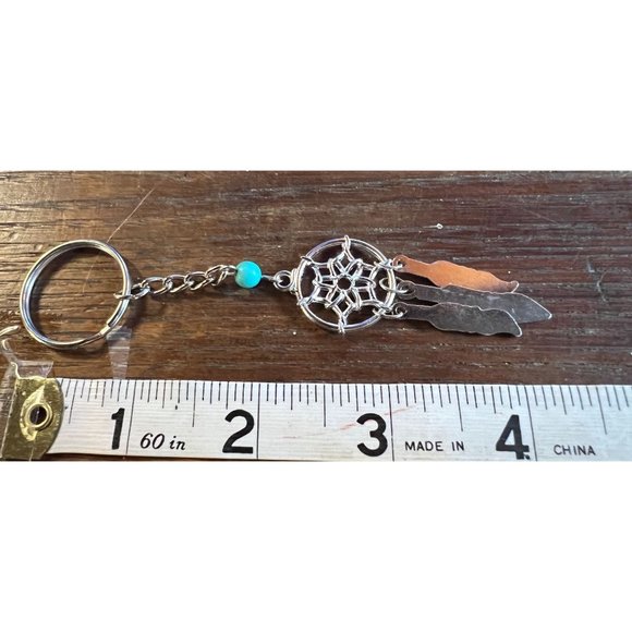 Native American Key Chain Set Feather Dream Catcher Silver - Picture 7 of 16